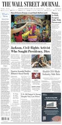 The Wall Street Journal – 18 February, 2026 [PDF]